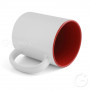 White mug with red interior