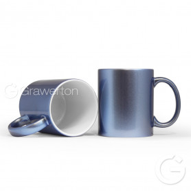 Metallic blue mug