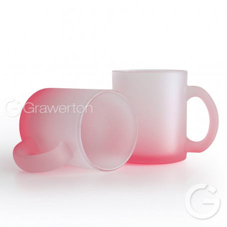 Sublimation glass mug frosted red VERA