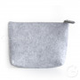 Cosmetic case for sublimation with zipper grey FELT