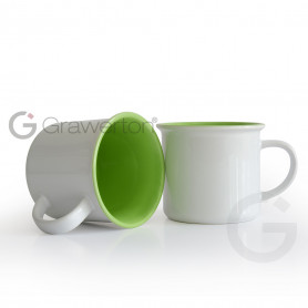 Ceramic mug for sublimation with green interior EMAL