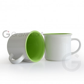 Ceramic mug with green interior EMAL