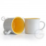 Ceramic mug with yellow interior EMAL