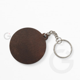 Key ring with chain WOOD LOK