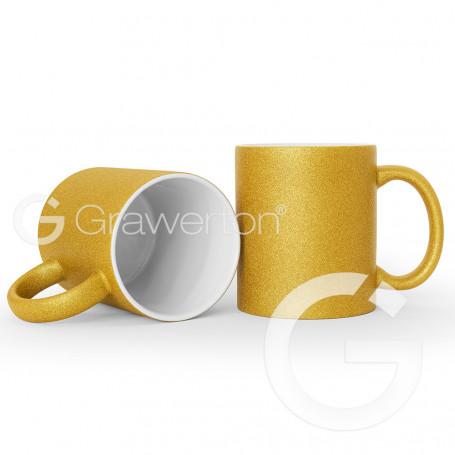 Sublimation glitter mug gold GLITTER