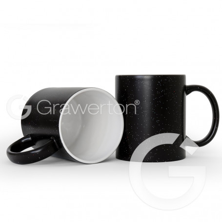 Sublimation mug magic black with glitter SKY