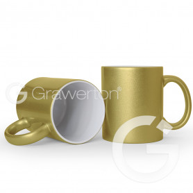 Metallic gold mug