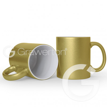Mug for sublimation metallic gold