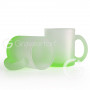 Frosted glass green mug VERA