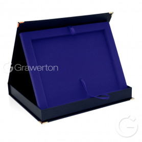 SAMETI case for 4x6' plaque horizontal navy-blue