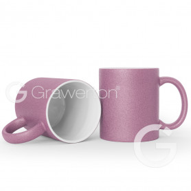 Sublimation glitter mug pink GLITTER