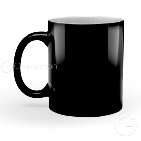 Magic glossy mug black