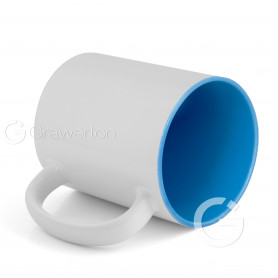 Sublimation mug with light blue interior