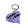 Aluminium sublimation key ring heart 5 pc/pack LOK