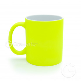 Sublimation mug neon yellow FLUO