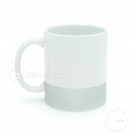 Sublimation mug with silver bottom GLITTER RING