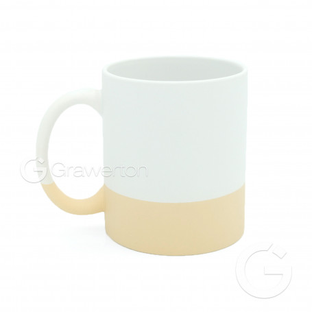 Sublimation matt mug with beige bottom RING