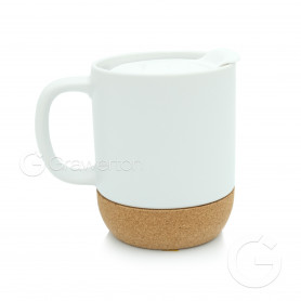 Sublimation mug matte white with cork HILO