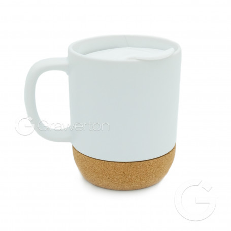 Sublimation mug matte white with cork HILO