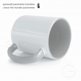 Sublimation mug with grey interior and handle