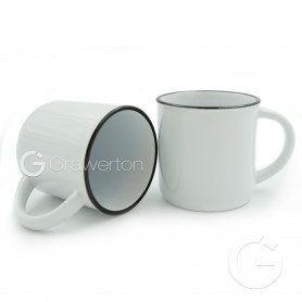 Ceramic sublimation mug with black rim LOFT