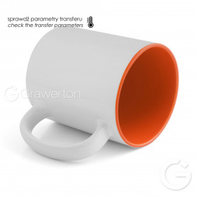 Sublimation mug with orange interior