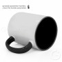 Sublimation mug with black interior and handle