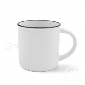 Kubek ceramiczny do sublimacji z czarnym rantem LOFT