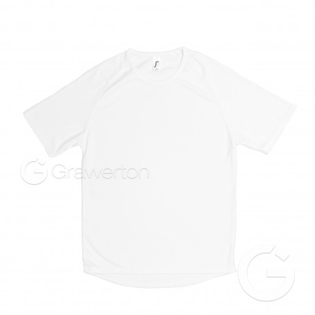 T-shirt for sublimation SPORTY white unisex size M - 1 pc/pack