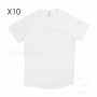 T-shirt for sublimation SPORTY white unisex size XXS - 10 pc/pack