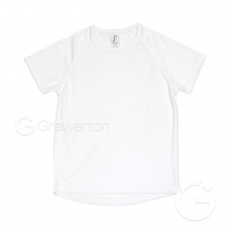 T-shirt for sublimation SPORTY KIDS white 6 years - 1 pc/pack