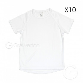 T-shirt for sublimation SPORTY KIDS white 6 years - 10 pc/pack