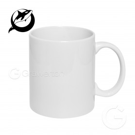 White glossy mug for sublimation BLACK ORCA 1 pc.