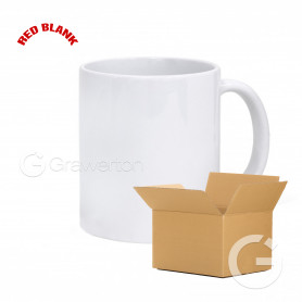 White mug for sublimation RED BLANK from 36 pcs - carton