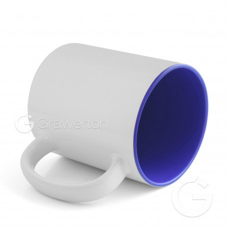 Sublimation mug with blue interior