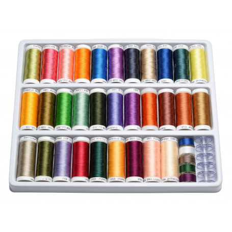 Embroidery thread set 32 colours for Brother embroidery machine