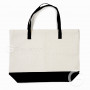 Shopping canvas bag with black elements VANILLA SPLIT