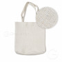 Shopping sublimation canvas bag VANILLA
