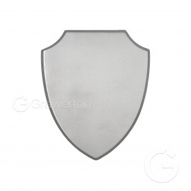 MDF shield plaque silver 560