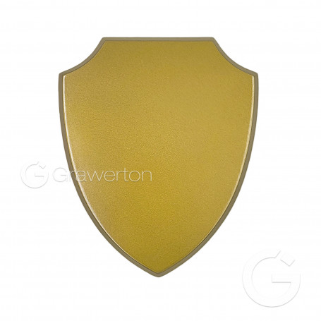 MDF shield plaque gold 562