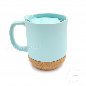 Sublimation mug matte blue with cork HILO