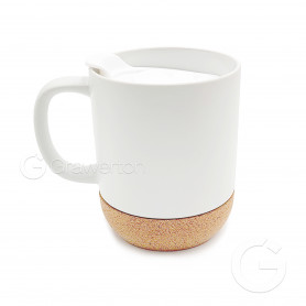 Sublimation mug matte white with cork HILO