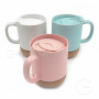 Sublimation mug matte pink with cork HILO