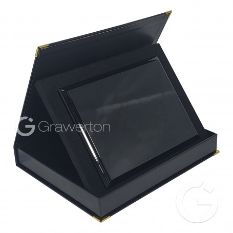 Set: MDF plaque NERO 6x8‘ SAMETI case for plaque 6x8’ horizontal black