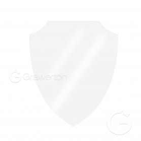 Blacha w kształcie tarczy półmatowa biała 108x143 mm, wzór: 561