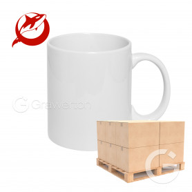 White mug for sublimation RED ORCA 1728 unlabelled pcs - on the pallet