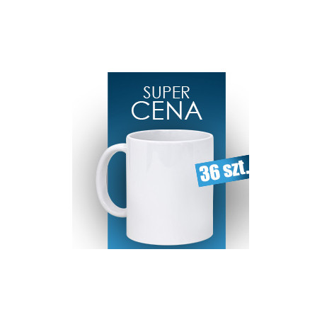 Kubki białe do sublimacji 330 ml bez naklejek 36 szt. - KARTON