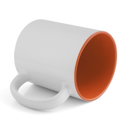Sublimation mug with orange interior