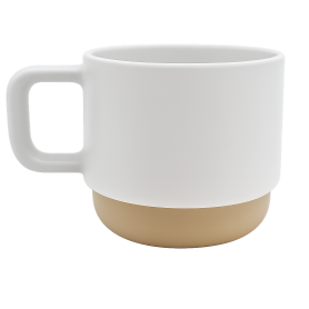 White sublimation mug with beige bottom 300 ml SAND