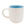 Fluted sublimation mug with light blue interior FLARO